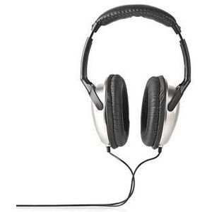 Nedis Over-ear Koptelefoon - 6.00m Kabellengte - Volumebediening - Zilver/Zwart