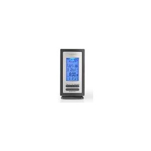 Nedis Weerstation Met Alarm, Hygrometer En Buitensensor – Handig Voor Binnen En Buiten, Zwart/zilver 3 miniatura