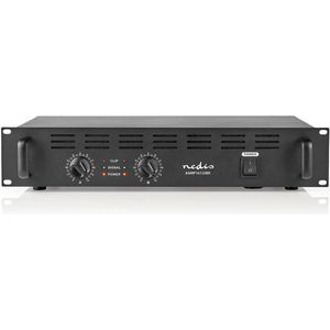 Nedis - PA-Versterker - 2 Kanalen - 19 inch Rack-Montage - Zwart - 1 Stuk