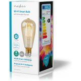 Nedis SmartLife LED Filamentlamp | Wi-Fi | E27 | 500 lm | 5 W | ST64 | 1 stuks - WIFILF10GDST64 WIFILF10GDST64