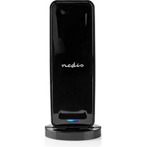 Nedis FM/UHF/VHF DVB-T/T2 DAB+ HDTV antenne voor binnen - actief - 26 dB - LTE700 filter / zwart - 1,5 meter