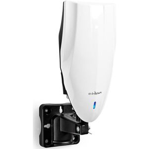 Nedis HDTV Buitenantenne - Actief - F-Connector - FM/UHF/VHF - Ontvangstbereik 0-50 km - LTE700 - Versterking 40 dB - Wit/Zwart
