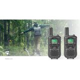 Nedis - WLTK0500BK - Walkietalkie - Zwart - 5 km bereik - 2 stuks