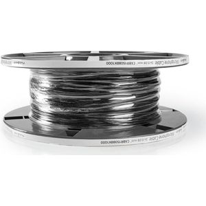 Nedis - Microfoonkabel - 100 Meter - 2x 0.08 mm² - 100% Koper