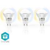 Nedis - WIFILW30CRGU10 - Wi-Fi Smart Led-lamp - Warm Tot Koel Wit - 3-pack