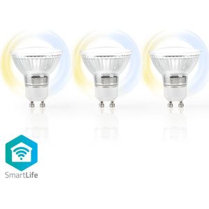Nedis Wi-Fi Smart LED-Lamp | Warm tot Koel Wit | GU10 | 3-Pack