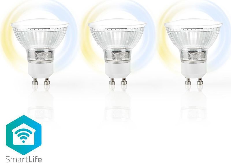 Nedis - WIFILW30CRGU10 - Wi-Fi Smart Led-lamp - Warm Tot Koel Wit - 3-pack