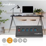 Nedis USB-Hub | USB Micro-B Female | USB-A Female | 5-Poorts | 1 stuks - UHUBUP3510BK UHUBUP3510BK