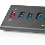 Nedis - USB Hub - 5 Poorten - USB 3.0 - Zwart - Externe Voeding