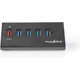 Nedis USB-Hub | USB Micro-B Female | USB-A Female | 5-Poorts | 1 stuks - UHUBUP3510BK UHUBUP3510BK