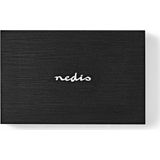 Nedis premium HDD behuizing voor 2.5'' SATA HDD/SSD - USB3.0 / aluminium - zwart