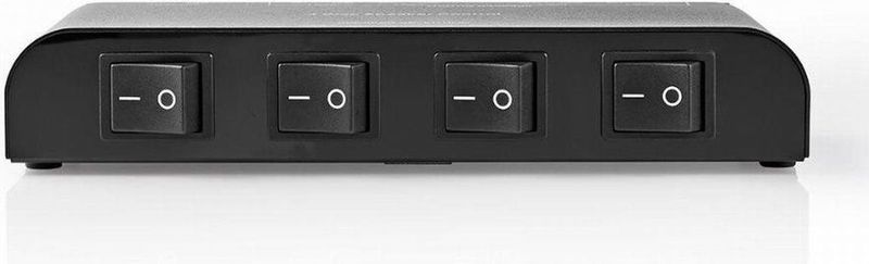 Luidspreker Switch - 4-Poorts - Zwart - Tot 200W per Kanaal