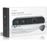Nedis Lautsprecher Control Box – Umschalten zwischen 2 Lautsprecherpaaren oder gleichzeitige Wiedergabe – 2 separate Wippschalter und 1 Lautstärkeregler – 4-16 Ohm, 60 W – Schwarz