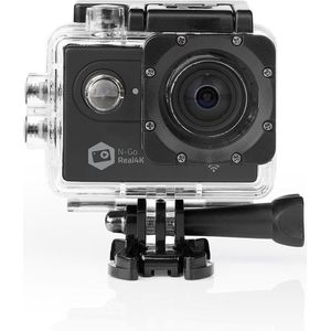 Action Cam | 4K@60fps | 16 MPixel | Waterbestendig tot: 30.0 m | 90 min | Wi-Fi | App beschikbaar voor: AndroidT/IOS | Mounts inbegrepen | Zwart