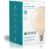 Nedis - Slimme Wifi E27 LED Filamentlamp - G125 - 5W - Warm Wit 2700K - Wit