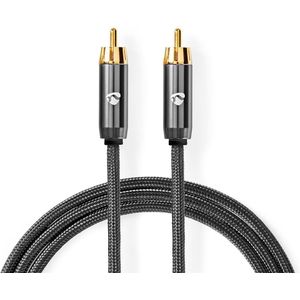 Nedis Premium Subwoofer/Tulp mono audio kabel / zwart - 5 meter