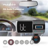 Nedis - Bluetooth FM Transmitter - Zwart - Micro SD - USB Lader met 2 Poorten