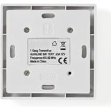 Nedis - SmartHome RF Muurschakelaar - 1 Knop - Wit - Kunststof