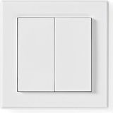 Nedis - SmartHome RF Muurschakelaar - 2 Knoppen - Wit - RF-ontvanger