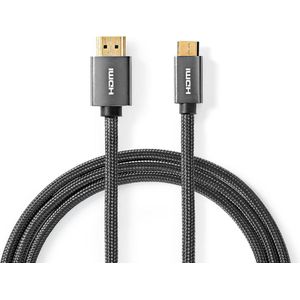 Nedis Premium Mini HDMI - HDMI kabel | HDMI2.0 | 4K 60Hz + HDR | 2 meter