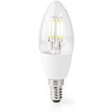 Nedis SmartLife LED Filamentlamp - Wi-Fi - E14 - 400 lm - 5 W - Warm Wit - 2700 K - Glas - Android / IOS - Kaars - 1 Stuks