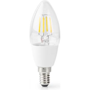 Nedis - SmartLife E14 LED Filamentlamp - Kaars - Warm Wit 2700K - 5W - Wit