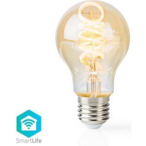 Nedis WIFILT10GDA60 Wi-fi Warm Tot Koel Wit Led Filamentlamp Gedraaid E27 A60 5,5 W 350 Lm