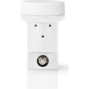 Nedis LNB - Enkel - Outputs: 1x F-connector - Ruisbereik: 0.90 dB - Conversiewinst: 53 - 65 dB - Wit