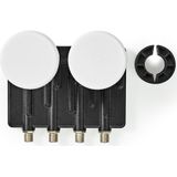 Nedis LNB - Quad Monoblock 6° - Outputs: 4x F-connector - Ruisbereik: 0.85 dB - Conversiewinst: 52 - 67 dB - Zwart - Geschikt voor: Astra+ / Hotbird