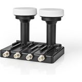 Nedis - Quad Monoblock LNB - Zwart - Ontvangstkop voor Satellietsignal
