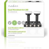 Nedis - Quad Monoblock LNB - Zwart - Ontvangstkop voor Satellietsignal