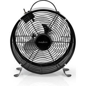 Nedis Tafelventilator | Netvoeding | Diameter: 250 mm | 20 W | 2 Snelheden | Zwart