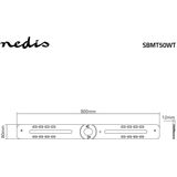 Nedis Soundbar Beugel - Geschikt voor Sonos® PLAYBAR™ - Wand - 15 kg - Vast - ABS / Staal - Wit