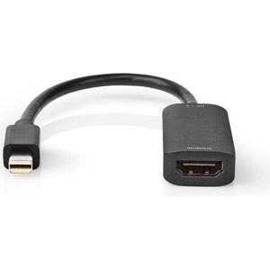 Mini-DisplayPort - HDMI-Kabel | Mini-DisplayPort Male - HDMI-Uitgang | 0,2 m | Zwart