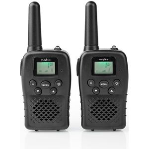 Nedis Walkietalkie-Set | 2 Handsets | Tot 10 km | Frequentiekanalen: 8 | PTT/VOX | tot 3 uur | Zwart 0.50 m Zwart