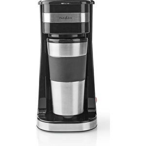 Nedis Koffiezetapparaat - Filter Koffie - 0.4 l - 1 Kopjes - Zilver / Zwart