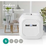 Nedis - Verlengstekker 4-Weg - 1,50 m - 3680 W - 16 A