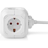Nedis - Verlengstekker 4-Weg - 1,50 m - 3680 W - 16 A
