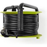 Nedis - Kabelhaspel - 25 m - 3x 1,5 mm² - Thermische Beveiliging - Schuko en USB