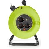 Nedis - Kabelhaspel - 25 m - 3x 1,5 mm² - Thermische Beveiliging - Schuko en USB