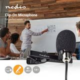 Nedis - Clip-on Microfoon - Zwart - 1,8 Meter