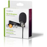 Nedis - Clip-on Microfoon - Zwart - 1,8 Meter