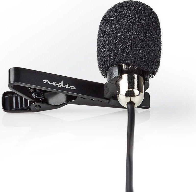 Nedis - Clip-on Microfoon - Zwart - 1,8 Meter