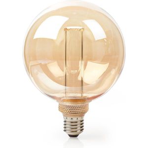 Nedis - Retro Deco G125 - E27 Led Lamp - Dimbaar - Goud - 4W - 120lm - 1800K