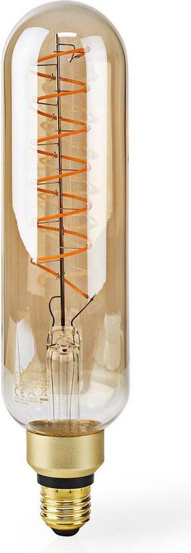 Nedis - Spiral Deco T65 LED-lamp - Goud - E27 - Dimbaar - 9 W