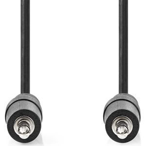 Nedis Stereo-Audiokabel - 3,5 mm Male - 3,5 mm Male - Vernikkeld - 2.00 m - Rond - Zwart - Label