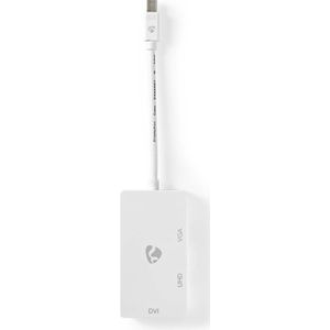 Nedis DisplayPort-Adapter | Mini-DisplayPort Male | Schakelbaar | 0.2 m | Wit | 1 stuks - CCGP37466WT02 CCGP37466WT02
