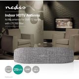 Nedis - UHF DVB-T/T2 Antenne - Actief - Grijs - 2,1 Meter - 28 dB