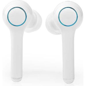 Nedis Draadloze Oordopjes Bluetooth - 6 uur batterijduur - Aanraakbediening - Charging case - Microfoon - Spraakbesturing - Wit
