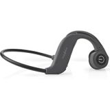 Nedis Bone Conduction Koptelefoon - Bluetooth - 6.5 uur batterijduur - Ingebouwde microfoon - 8 GB intern geheugen - Volumebediening - IPX5 - Grijs
